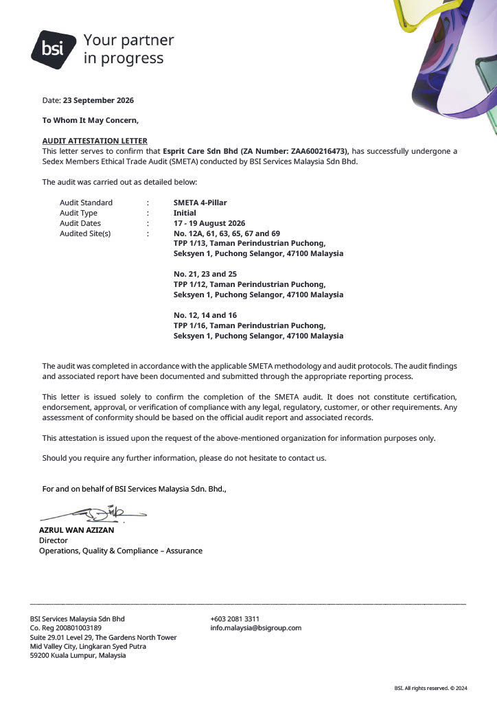 SEMETA Attestation Letter